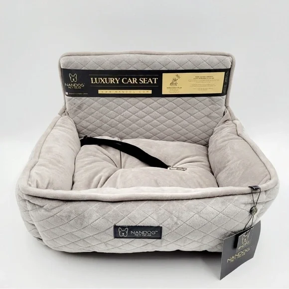 Nandog Pet Gear Luxury Dog Car Seat Light Gray - Picture 11 of 15